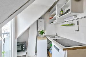 Apartment with balcony under the roofs of Paris