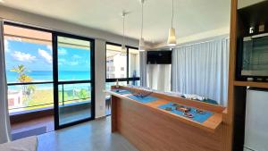 Vista Mar em Porto de Galinhas Studio Moderno com Varandão Privativo