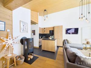 Superbe Apt 5P au Centre, 200m des Pistes, 3 SDB, Mezzanine, Balcon Sud, Parking, WiFi - FR-1-398-656