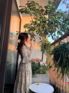 Sunny flower-filled green apartment with Netflix