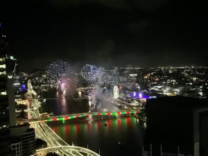 Brisbane CBDFireworkRiver view