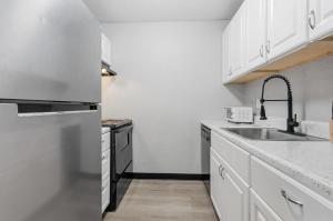 Comfortable bedroom and cozy living space