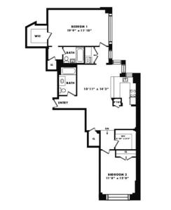 52-3DE Newly renovated 2BR BTH Midtown East