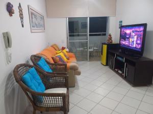 Apartamento beira-mar com vista para a praia