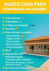 Casa para temporada Peruibe