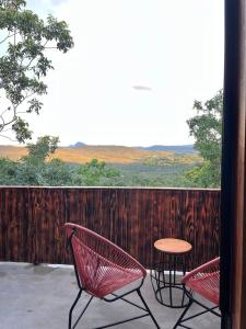 Chalé vista da vila