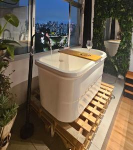 Apto spa com ofuro individual e Bela vista de São Paulo