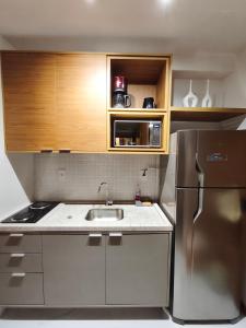 Studio com varanda vista mar em Armação