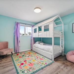 Family Escape with Pool and Fire-Station Playhouse