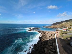 Looking at the ocean sunset