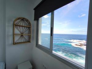 Looking at the ocean sunset