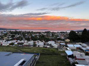 Depaeramento en Villarrica, vista al lago y volcán