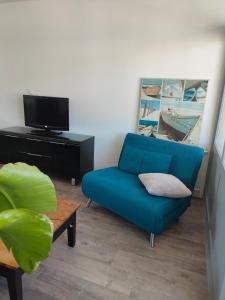 Grand T2 vue mer, balcon, plage, resto tout à pied