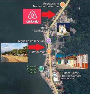 Três suítes em frente ao mar