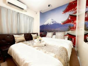 THE東京和風貸切旅館 近スカイツリー浅草上野銀座ディズニー 空港直通駅0分 86インチ映画TV室 高速光Wifi 長期割引 八広N202