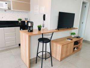 Flat com Vista+Ar-Condicionado - 500m do Parque