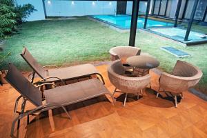 Luxe poolside farmhouse -J House