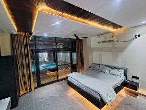 Luxe poolside farmhouse -J House