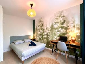 B601 Appartement avec une chambre et parking privé à St Georges sur Baulch