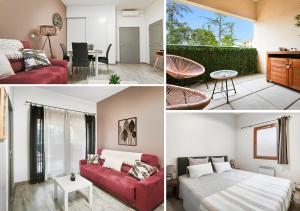 T2 moderne avec piscine, terrasse et parking privé