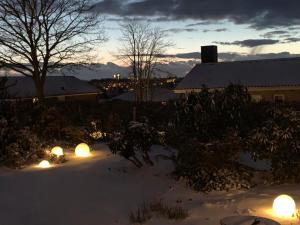 Rækkehus tæt på skov, sø og by