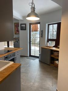 Modern mountain home with a view of nature