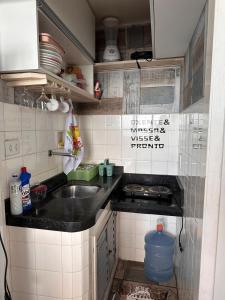 Flat completo praia e mar