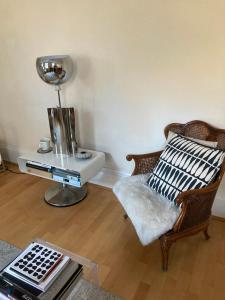 Luxurious tranquil large bedroom suite in interior designed Georgian Townhouse