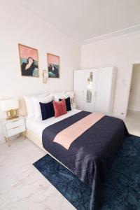 Modern apartment with living room and bedroom