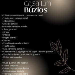 Casa búzios temporada