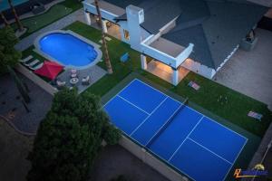 Ultimate Pickleball Retreat Heated Pool Table Tennis