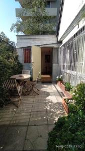 Parking, terrace and patio