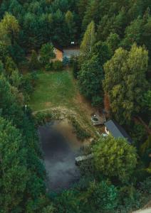 Domek w lesie nad stawem Sauna Balia Podlasie