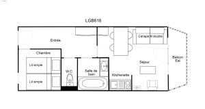 Résidence Grand Bois A - CONFORTABLE 2 PIECES, SKIS AUX PIEDS ET PROCHE DES COMMERCES MAE-2194