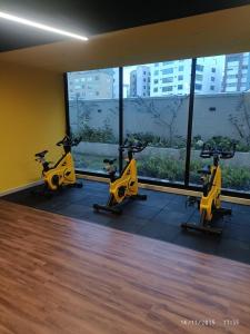 Modern studio with balcony view and private parking