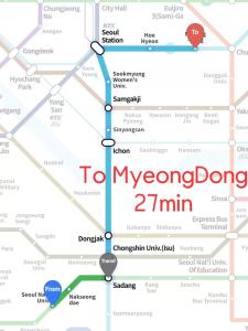 Sensational private house Hodongs 6 people, 3 rooms, 4 beds 5 minutes on foot from Seoul National University Station Line 2 Gangnam Hongdae Jamsil