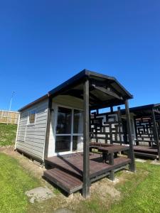 Cabins on beach road