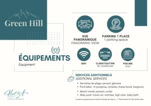 Green Hill Appartement à Nice Terrasse 130m2, Vue panoramique, Piscine, Parking Privé, Climatisation, WiFi