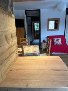 Carroz d Araches , 2 pièces rénové vue montagne, 4 personnes, 3 min du centre, parking,balcon