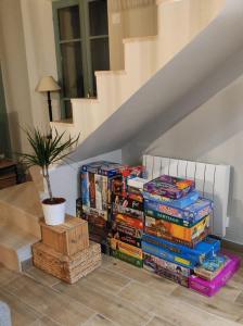 Cozy house with fireplace