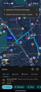 2 Bedroom Apartment at Sudirman Kuningan Setiabudi 4-6 pax