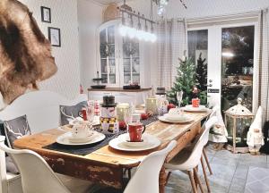 Red wooden house in Rovaniemi
