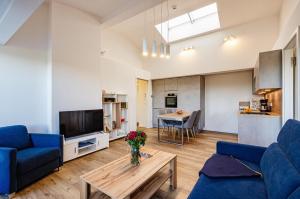 Prora - Dachgeschoss Ferienwohnung mit Dachterrasse, Balkon und Gemeinschaftssauna - Meerestraum Dachterrasse