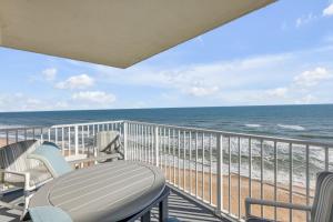 Direct oceanfront penthouse 22 with gorgeous corner condo views, a heated pool, and garage