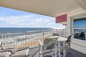 Direct oceanfront penthouse 22 with gorgeous corner condo views, a heated pool, and garage
