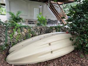 Colorful waterside home