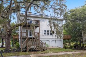 Colorful waterside home