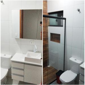 Casa confortável com 2 quartos, ar condicionado, à 600m do mar