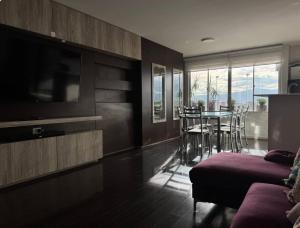 Purple Stylish Apartment For Big Families