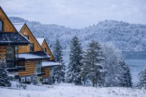 Czorsztyn Prestige Osada - dla osób od 12 lat - przyjazna psom z dostępnym parkiem dla psów z przepięknym widokiem na jezioro